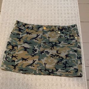 Tory Burch camo miniskirt